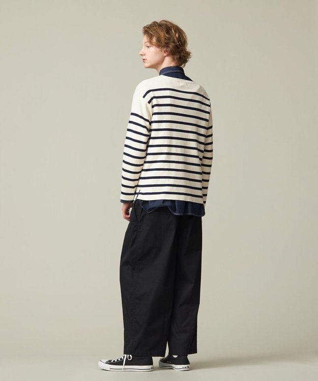 J.PRESS YORK STREET 【UNISEX】バスクボーダー ニット ネイビー系1