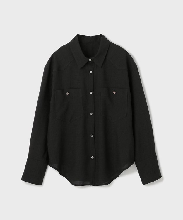 GRACE CONTINENTAL シアー2wayウエスタンシャツ ブラック