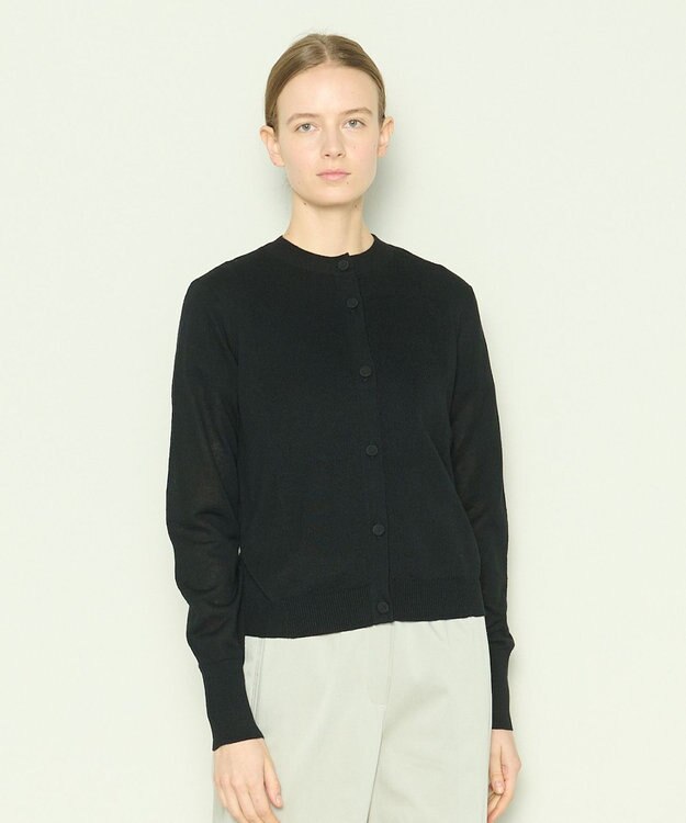 JOSEPH 【洗える】リネンコットン　カーディガン Black