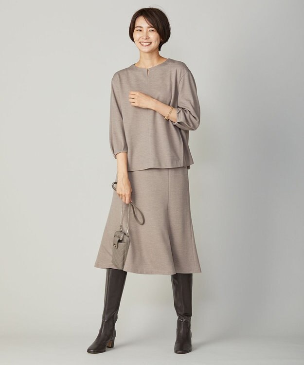 J.PRESS LADIES レザー ロングブーツ ブラウン系