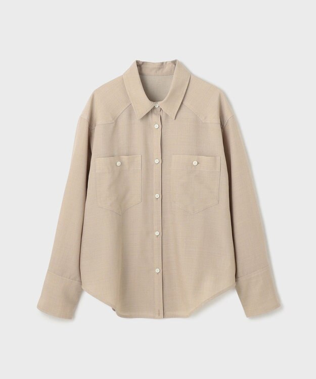 GRACE CONTINENTAL シアー2wayウエスタンシャツ ベージュ