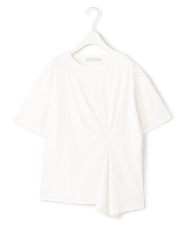 ICB L 【接触冷感・UVケア・吸水速乾・洗える】グレースジャージー イレギュラーヘムカットソー オフホワイト系