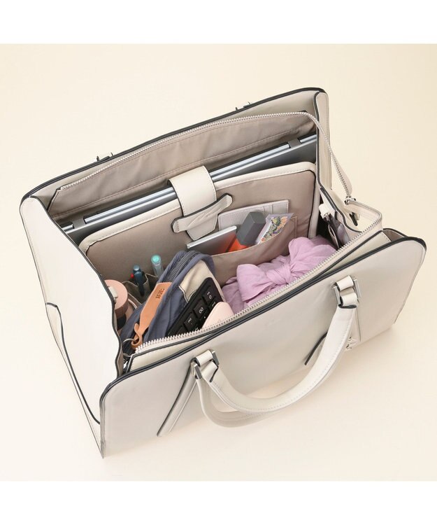 ACE BAGS & LUGGAGE W&.Day/Night マール ダブルハンドルトート A4サイズ 13.3インチPC収納 15302 ダブルアンドデイナイト アイボリー