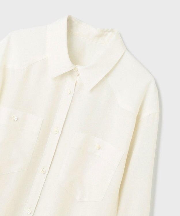 GRACE CONTINENTAL シアー2wayウエスタンシャツ キナリ