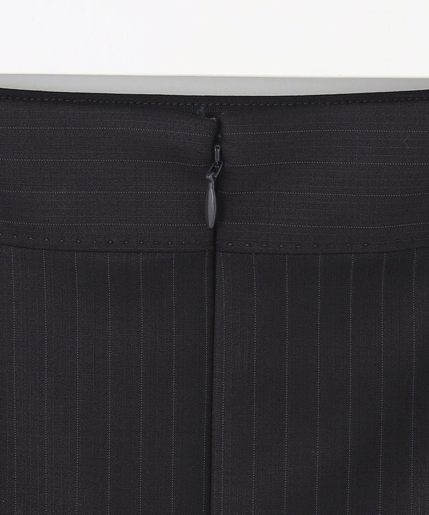 23区 【セットアップ対応】ファインネスウール タイト スカート ネイビー系ストライプ