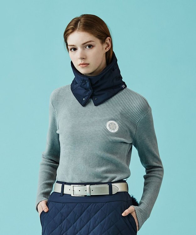 23区GOLF 【WOMEN】【吸湿発熱】グランサーモ モックネック カットソー ライトグレー系