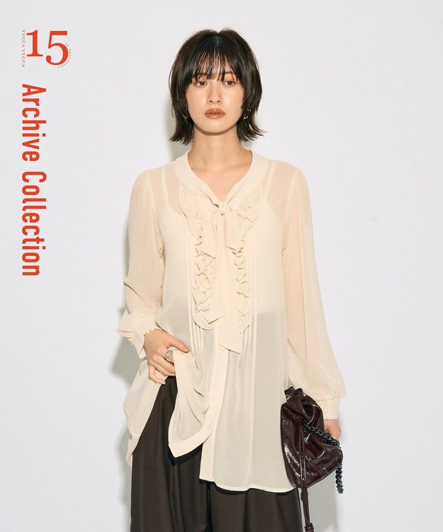 YECCA VECCA 【archive】フリルボウタイブラウス