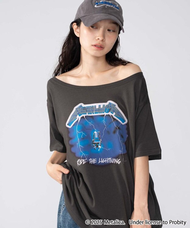 WEGO 別注MetallicaオフショルビッグT 柄1