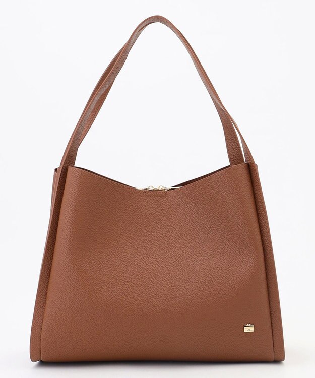 LA BAGAGERIE ソフトシュリンク2WAYハンドバッグ large チョコ