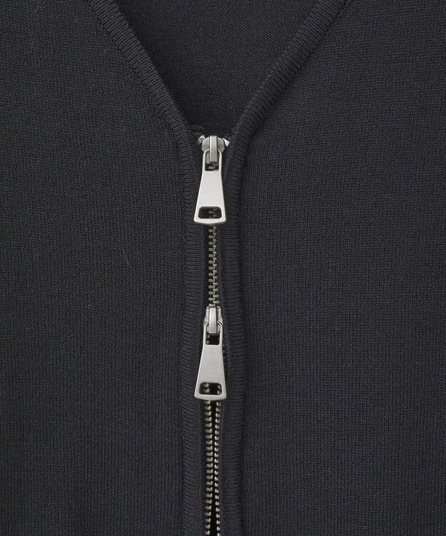 Green Parks アンチピリングゆるｚｉｐカーディガン Black