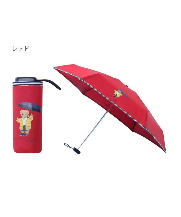 MOONBAT 【ポロベア/コンパクトミニ】POLO RALPH LAUREN（ポロ ラルフローレン） ツイル無地×レインベア レッド