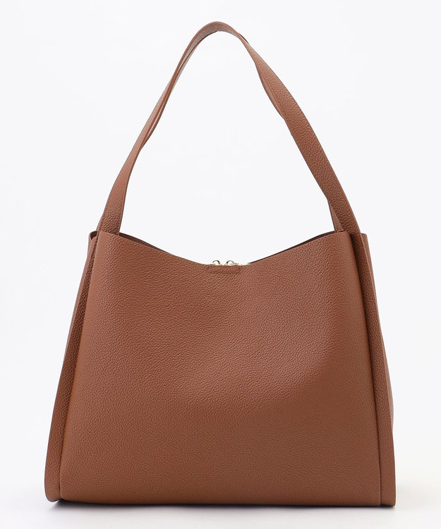 LA BAGAGERIE ソフトシュリンク2WAYハンドバッグ large チョコ