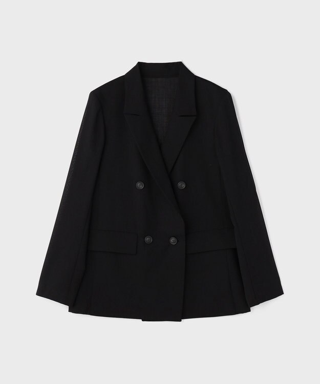 GRACE CONTINENTAL シアーウールジャケット ブラック