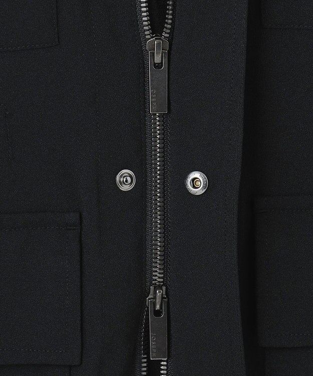 JOSEPH HOMME ライトストレッチアムンゼン ミリタリージャケット ブラック系