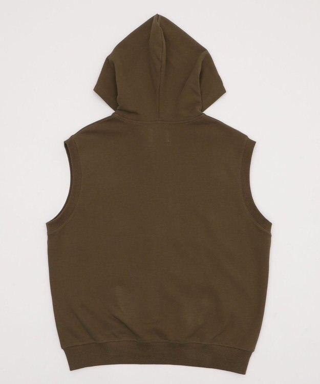 WEGO 【ユニセックス着用ITEM】ショートノースリーブZIPパーカー ブラウン