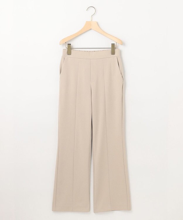 組曲 S スタイルアップジャージー フレアパンツ ラテベージュ系