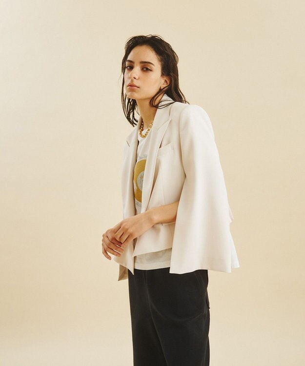 GRACE CONTINENTAL ミリタリーショートジャケット ベージュ