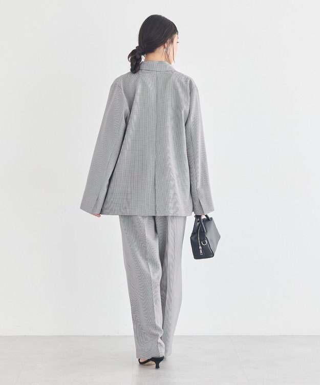 earth music&ecology 【予約】アソートツータックベルトパンツ チェック