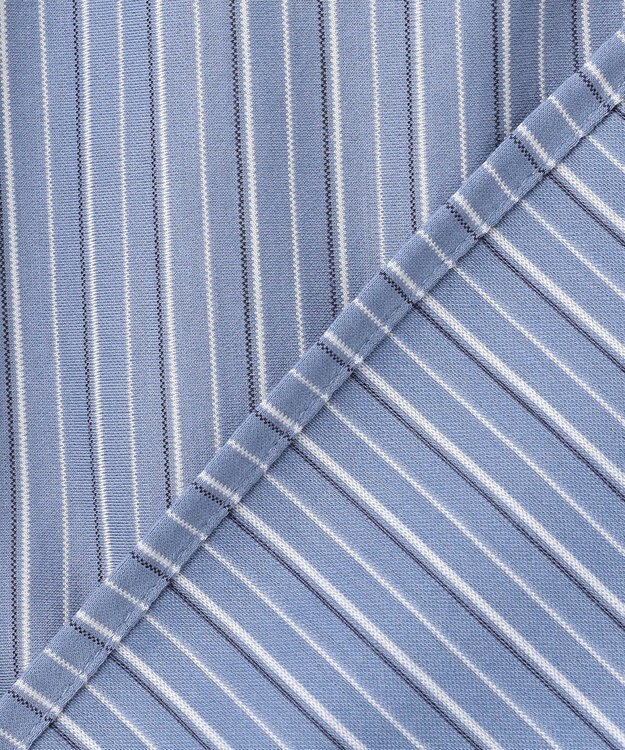 J.PRESS LADIES ストライプジャージー シャツライク カットソー ダルブルーストライプ系