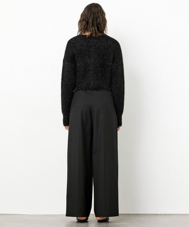 NAVE 【Nave・洗える】ラメニット カーディガン ブラック系