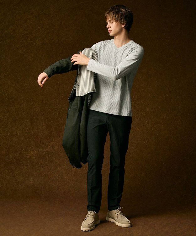 JOSEPH ABBOUD 【2WAY・25AW】リバーシブルシャツ カーキ系