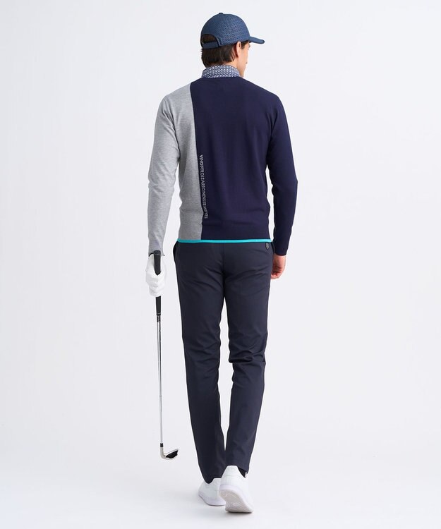 23区GOLF 【MEN】ハイゲージスムースパンツ ストレッチ ネイビー系