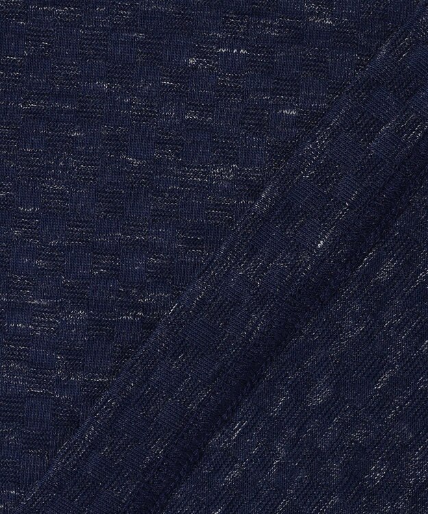 JOSEPH ABBOUD 【上質な肌触りと美しい光沢感 】ブロックリンクス 長袖Ｔシャツ　26SSモデル ダルブルー系