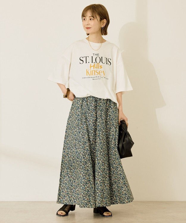 AMERICAN HOLIC ギャザーフレアスカート Flower