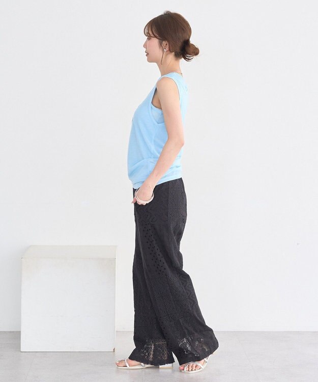 earth music&ecology 【SET】シアーフライスレイヤードタンクトップ Light Blue