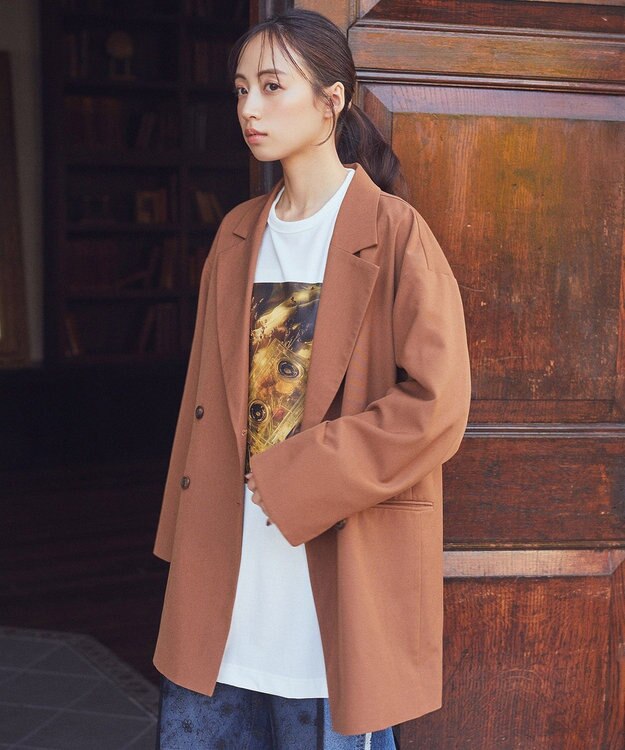 earth music&ecology アソートグラフィックルーズＴｅｅ Off White