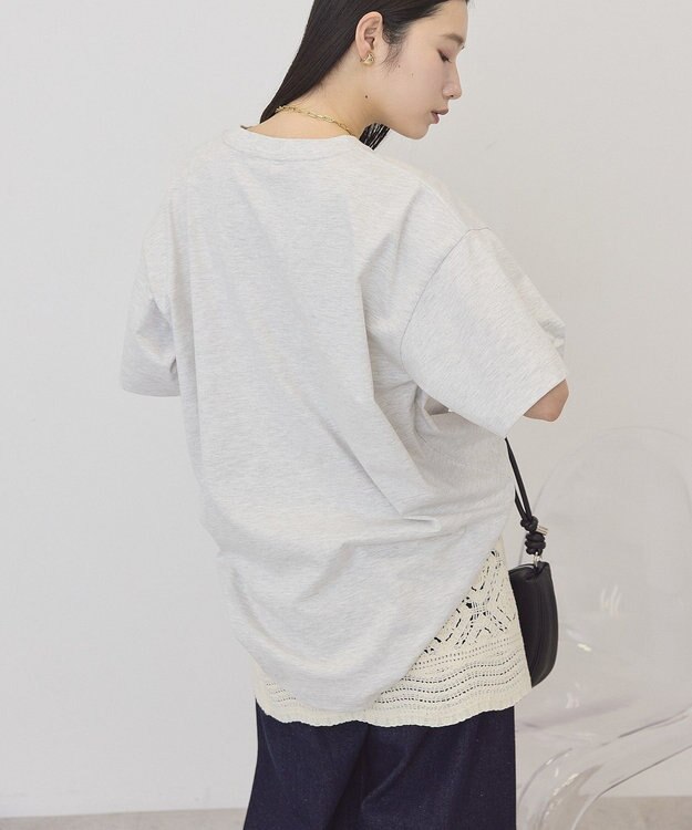 AMERICAN HOLIC PORTLAND裾ラウンドTシャツ Oatmeal