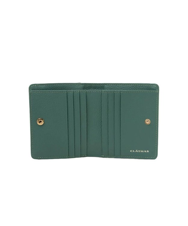CLATHAS ペルル 外ボックス二つ折り財布 グリーン