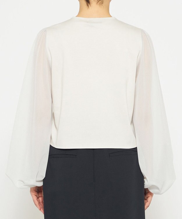 uncrave シアースリーブカットソー（uncrave STANDARD） グレージュ