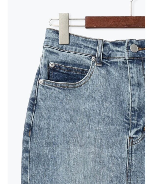 Te chichi デニムトラペーズスカート サックスブルー