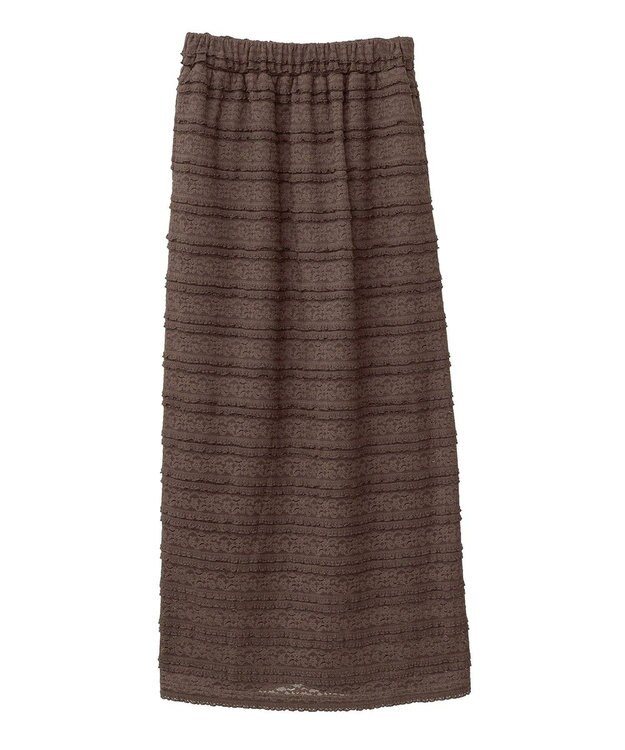 Green Parks ・ＳＵＧＡＲ　ＳＰＯＯＮ　レースフリルナロースカート Brown