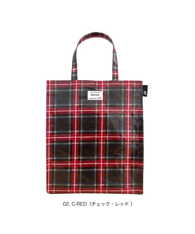 ROOTOTE 3605【ラミネート加工 A4収納】EU.アーキャトル.ラミネート-T 02：チェック・レッド