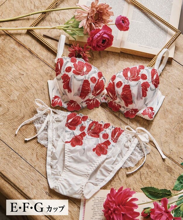 San-ai Resort（三愛水着楽園） エレガントコレクション【2407】単品ブラEFGカップ レッド