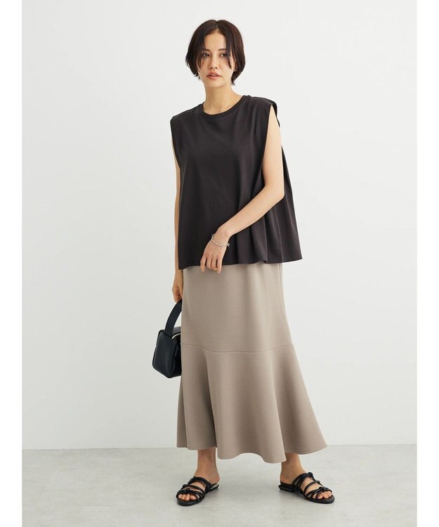 Green Parks ・ＳＵＧＡＲ　ＳＰＯＯＮ　ショルダータックフレンチＴシャツ Charcoal Gray