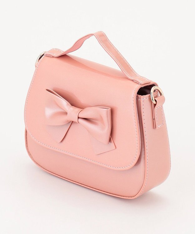 ANY KIDS リボン 合皮 2WAY バッグ ピンク