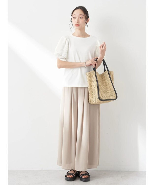 earth music&ecology 選べる丈スカーチョ Beige