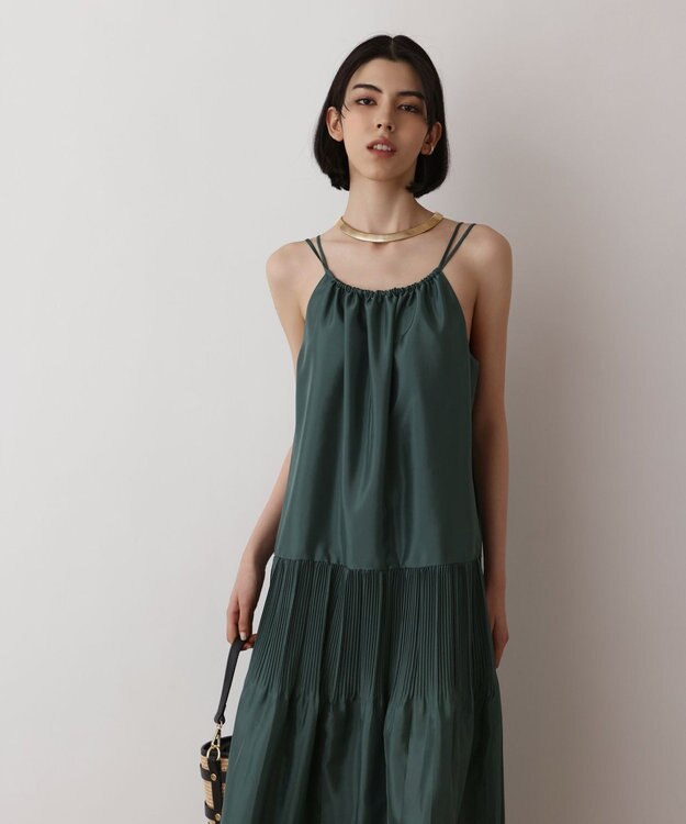 GRACE CONTINENTAL ブライトキャミワンピース グリーン