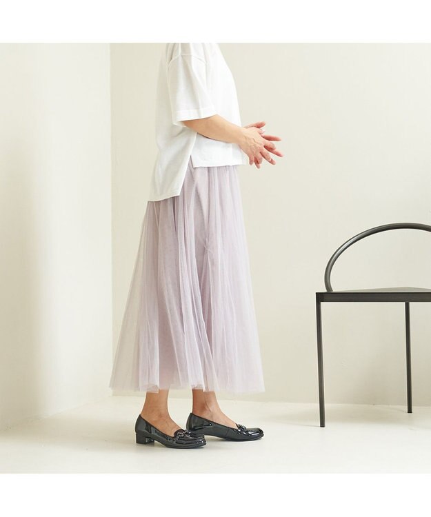 ing <ing>【WEB限定】【レイン対応】ヒールアップビットローファー ブラックエナメル