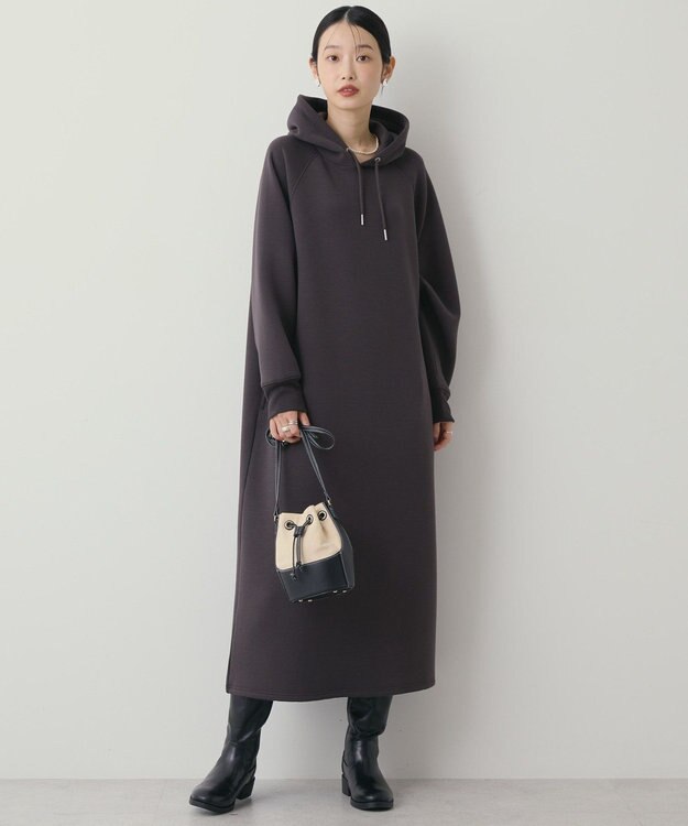 AMERICAN HOLIC ダンボールフーディーワンピース Dark Brown