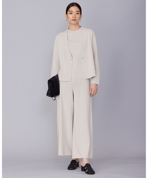 ICB 【セットアップ対応】ハイゲージスムース ワイドパンツ トープ系