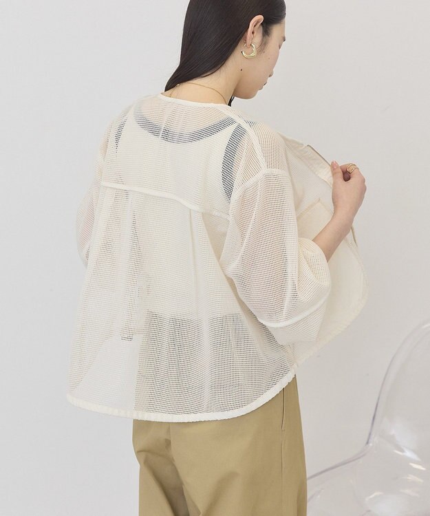AMERICAN HOLIC メッシュ異素材ブルゾン Ivory