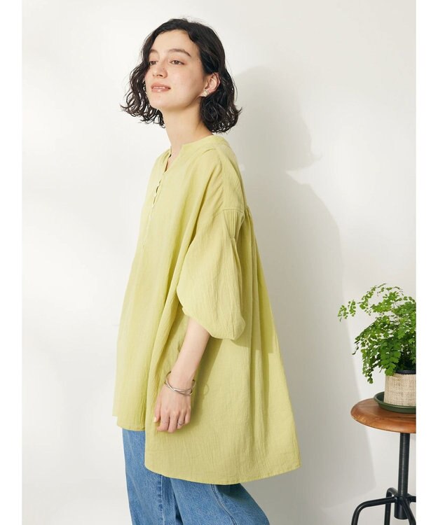 CRAFT STANDARD BOUTIQUE ジョーゼットスキッパーシャツ Yellow