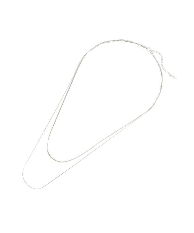 YECCA VECCA ステンレス2連チェーンネックレス Silver