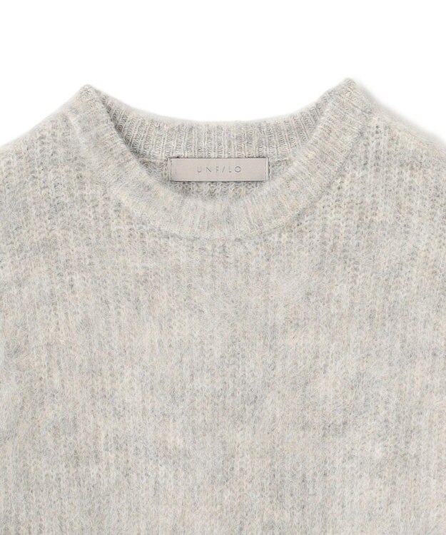 UNFILO アルパカシャギー ロングニット グレー