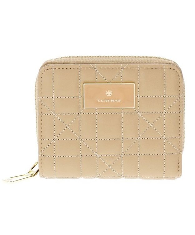 CLATHAS セレナ ファスナー二つ折り財布 ベージュ