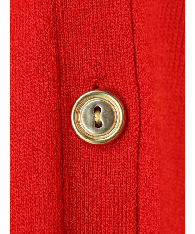 Green Parks ゴールド釦ニットカーディガン Red